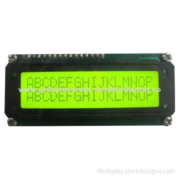 Yellow Green STN LCD Display, Duty of 1/16, Bias of 1/5, Transflective Mode, Wide Temperature Range